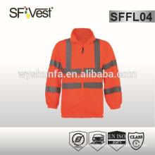 Sweatshirt Stoff orange reflektierende Sicherheitskleidung mit Polyestervlies, EN ISO 20471 KLASSE 3